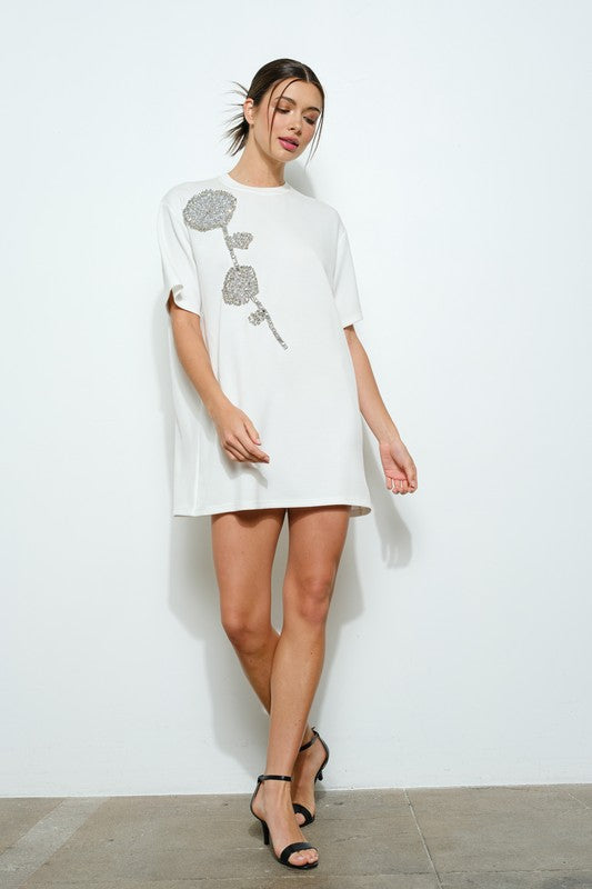 Gasp| Bloom & Bejeweled Tee Dress