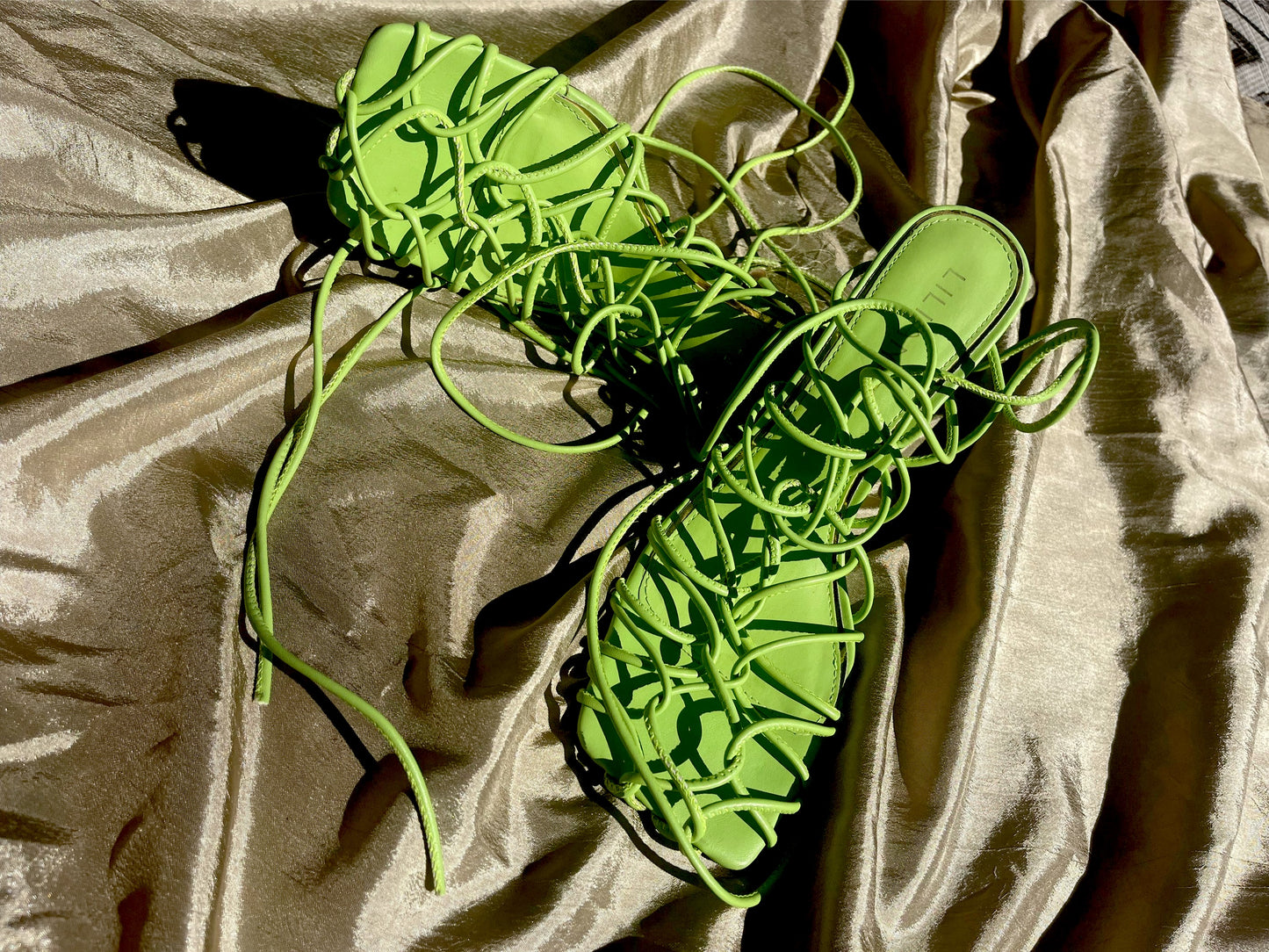 Valley Girl| Tie Caged Sandals