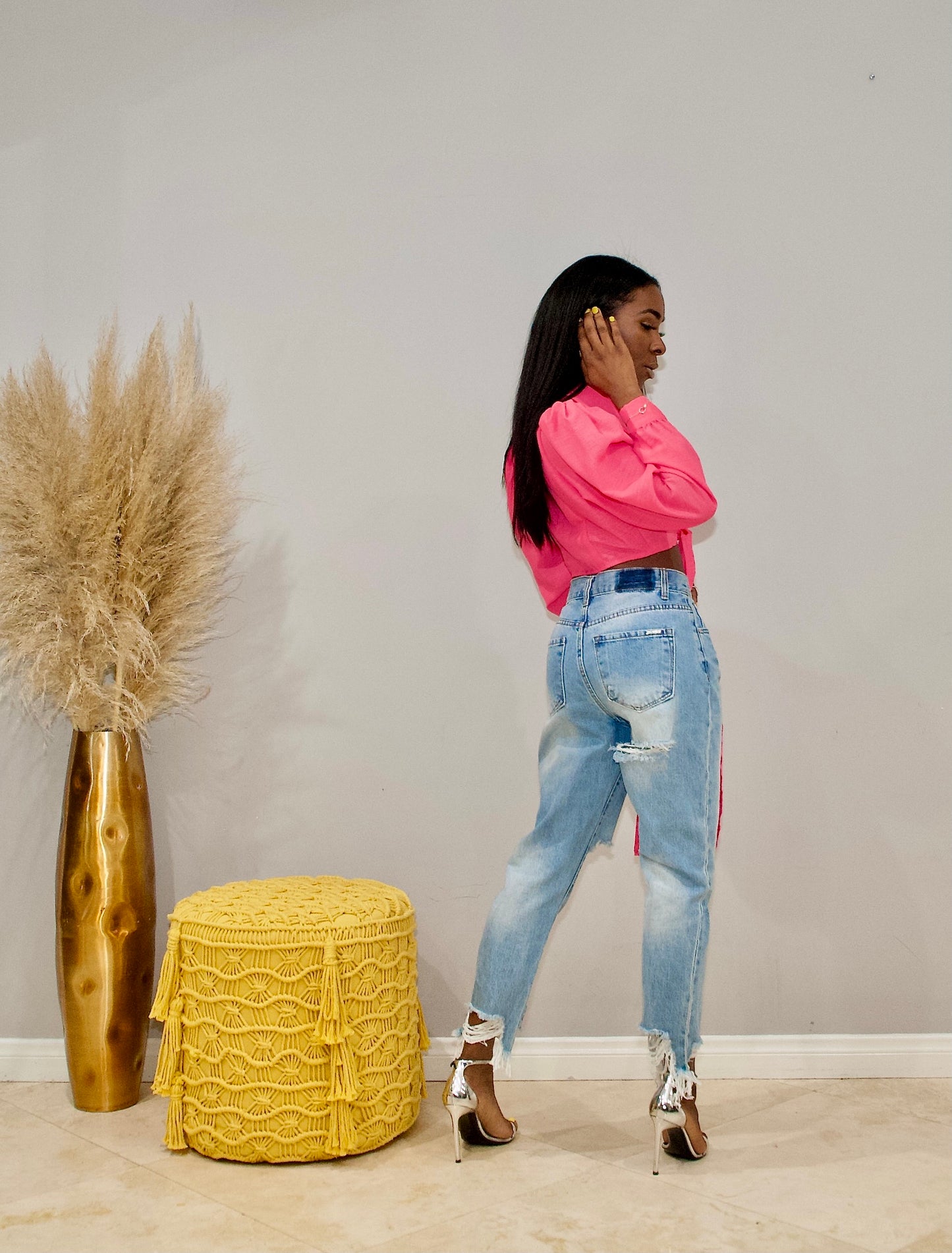 Pure Bliss| Tie-Knot Cropped Top