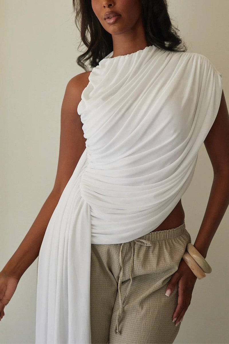 Draped Statement Blouse