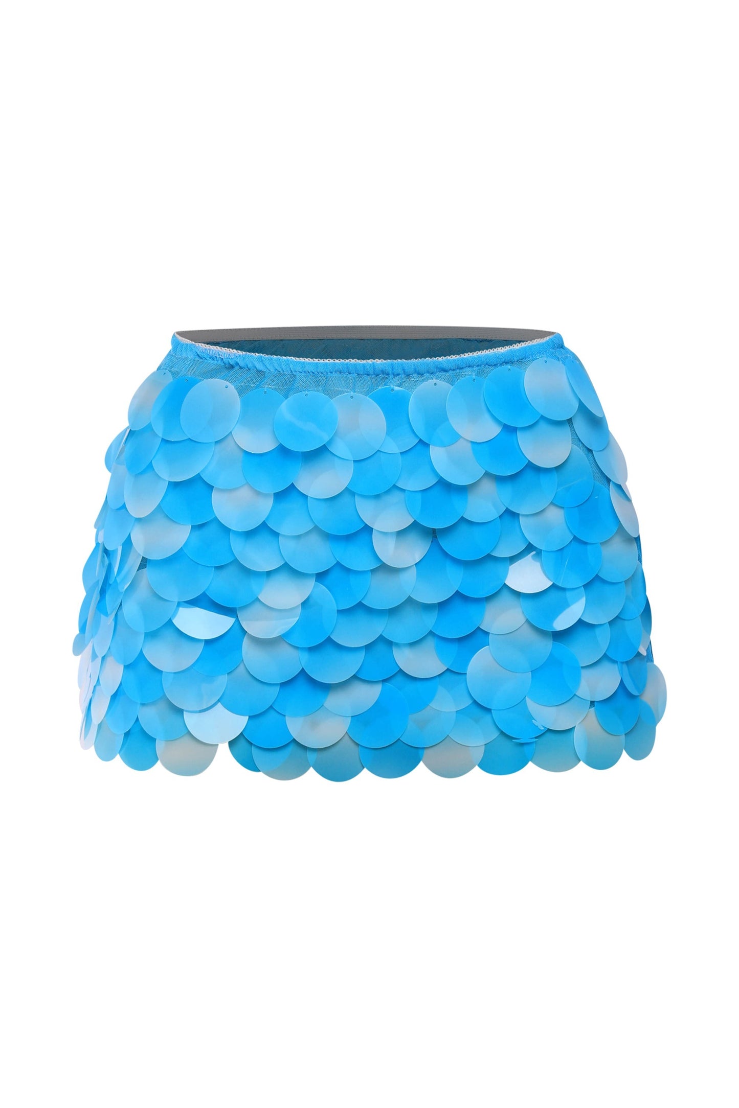 Summer Wave Sequin Mini Skirt