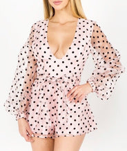 Load image into Gallery viewer, Tiffany| Polkadot Romper
