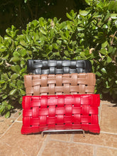 Load image into Gallery viewer, Faux Leather Woven Handbag
