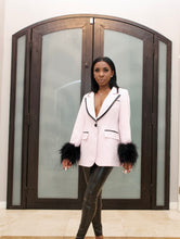 Load image into Gallery viewer, The Luxe| Feather Sleeve Blazer
