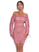Load image into Gallery viewer, Kaylee| Off the Shoulder Ruched Dress
