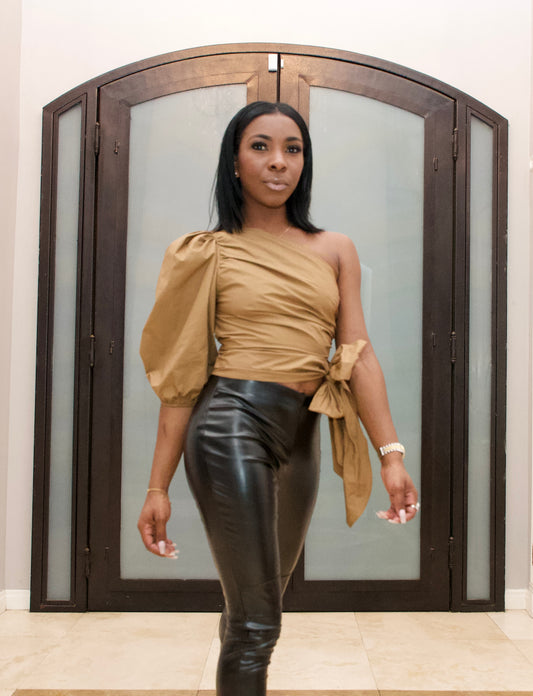 The Luxe| One Shoulder Top